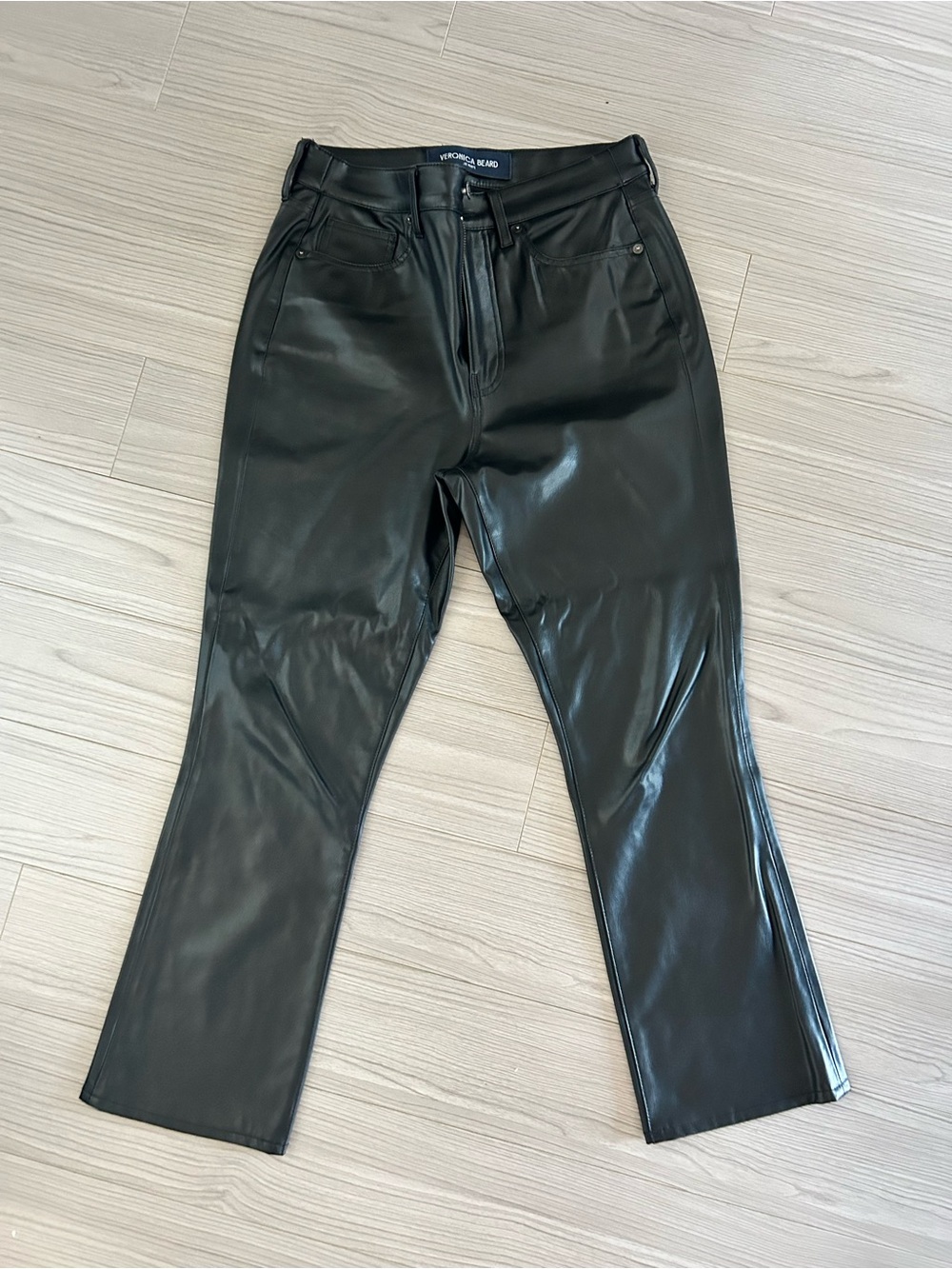 Veronica Beard Black Faux Leather Pants